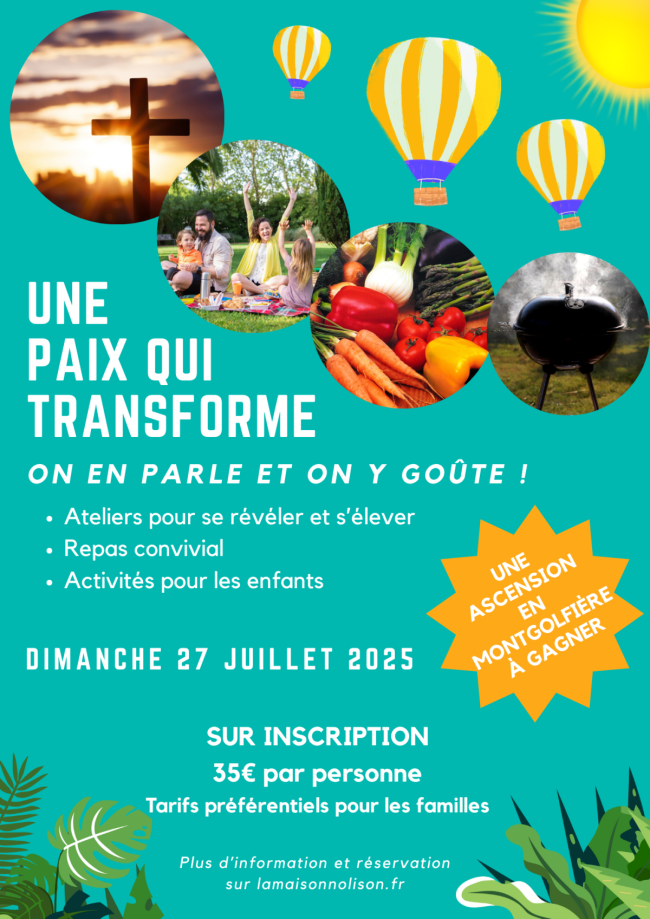Une paix qui transforme — on en parle, et on y goûte