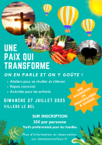 Une paix qui transforme — on en parle et on y goûte